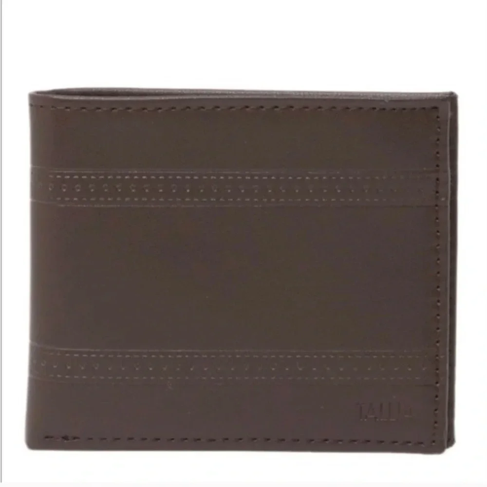 Tallia Bifold Leather Wallet with Embossed Pattern